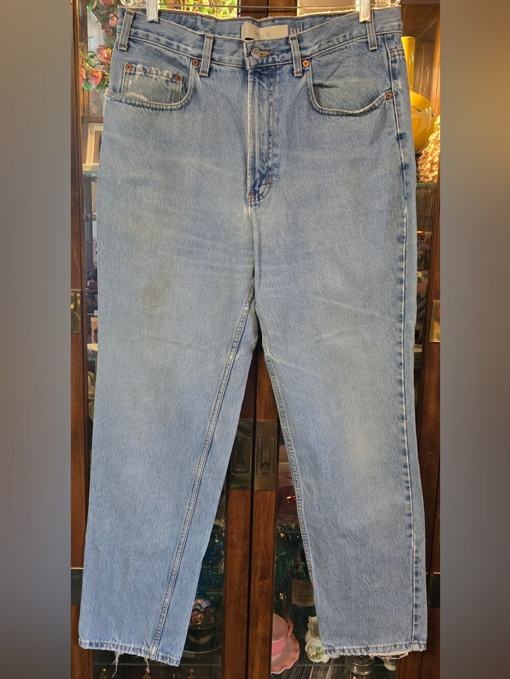 Vintage 1990s Gap Easy Fit Blue Jeans - Light Wash Loose Fit Grunge
